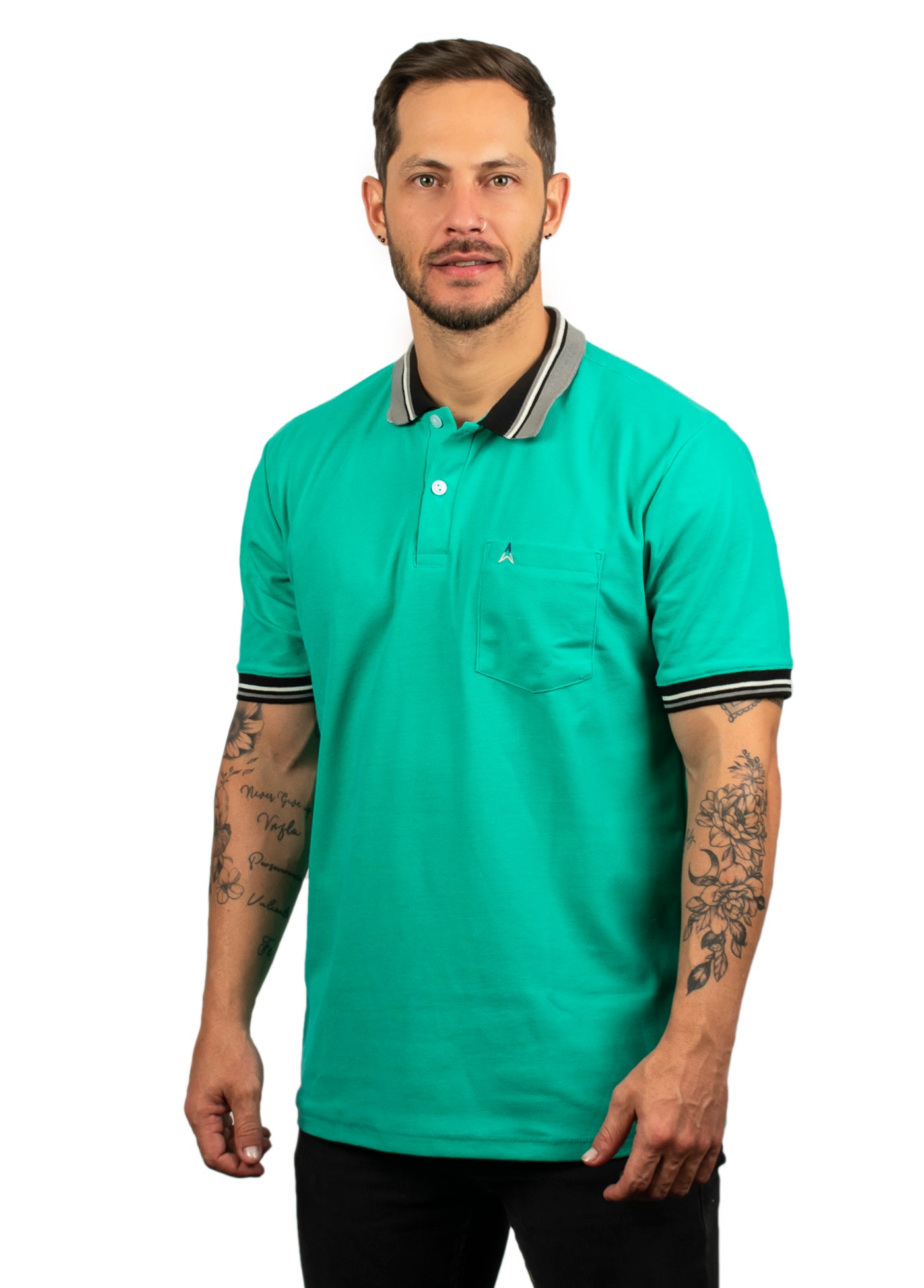 Camiseta tipo polo Hamer con bolsillo para hombre